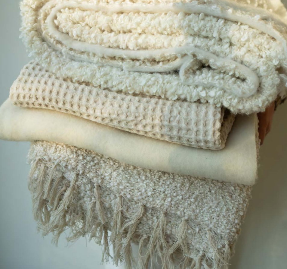 Load image into Gallery viewer, Tahoe Boucle Throw Blanket | Ivory
