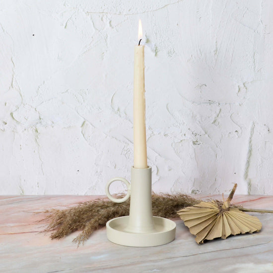 Pearl Candleholder | Dusty White