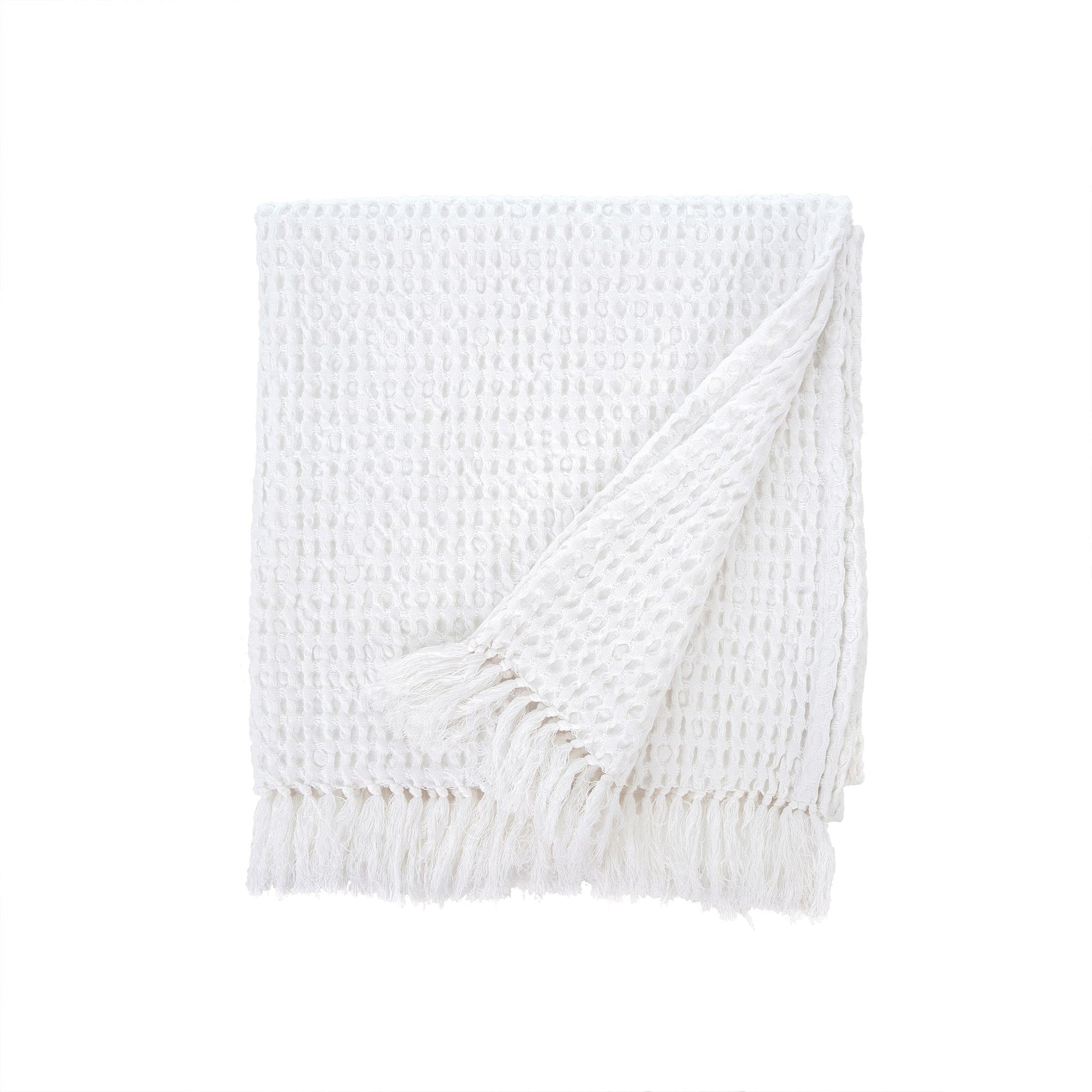 Waffle Bath Towel | White