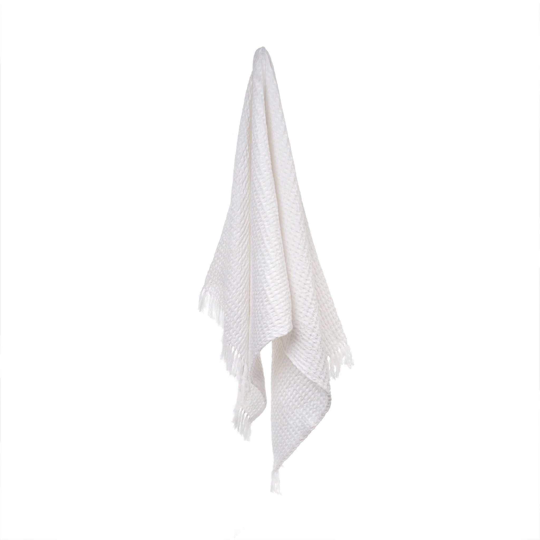 Waffle Bath Towel | White