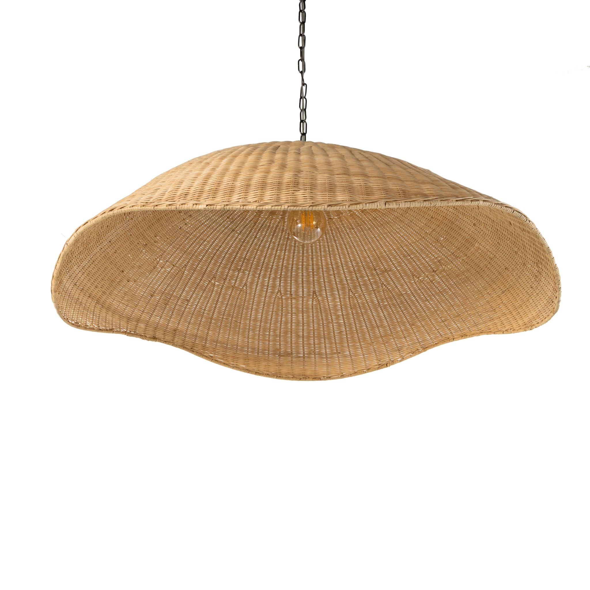 Overscale Woven Rattan Pendant | Natural Floor Sample