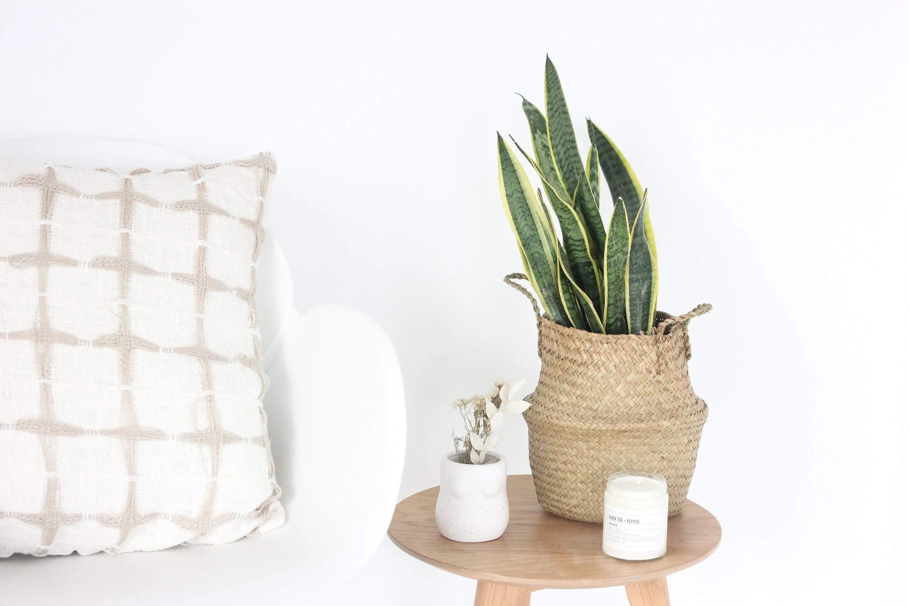 Woven Seagrass Belly Basket/Planter | 12"