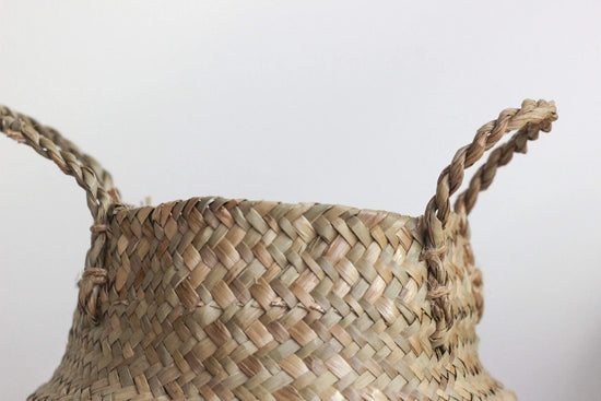 Load image into Gallery viewer, Woven Seagrass Belly Basket/Planter | 15.5&amp;quot;
