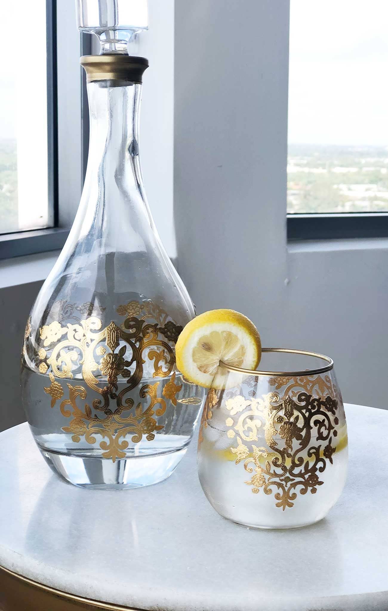 Clear Gold Amira Carafe