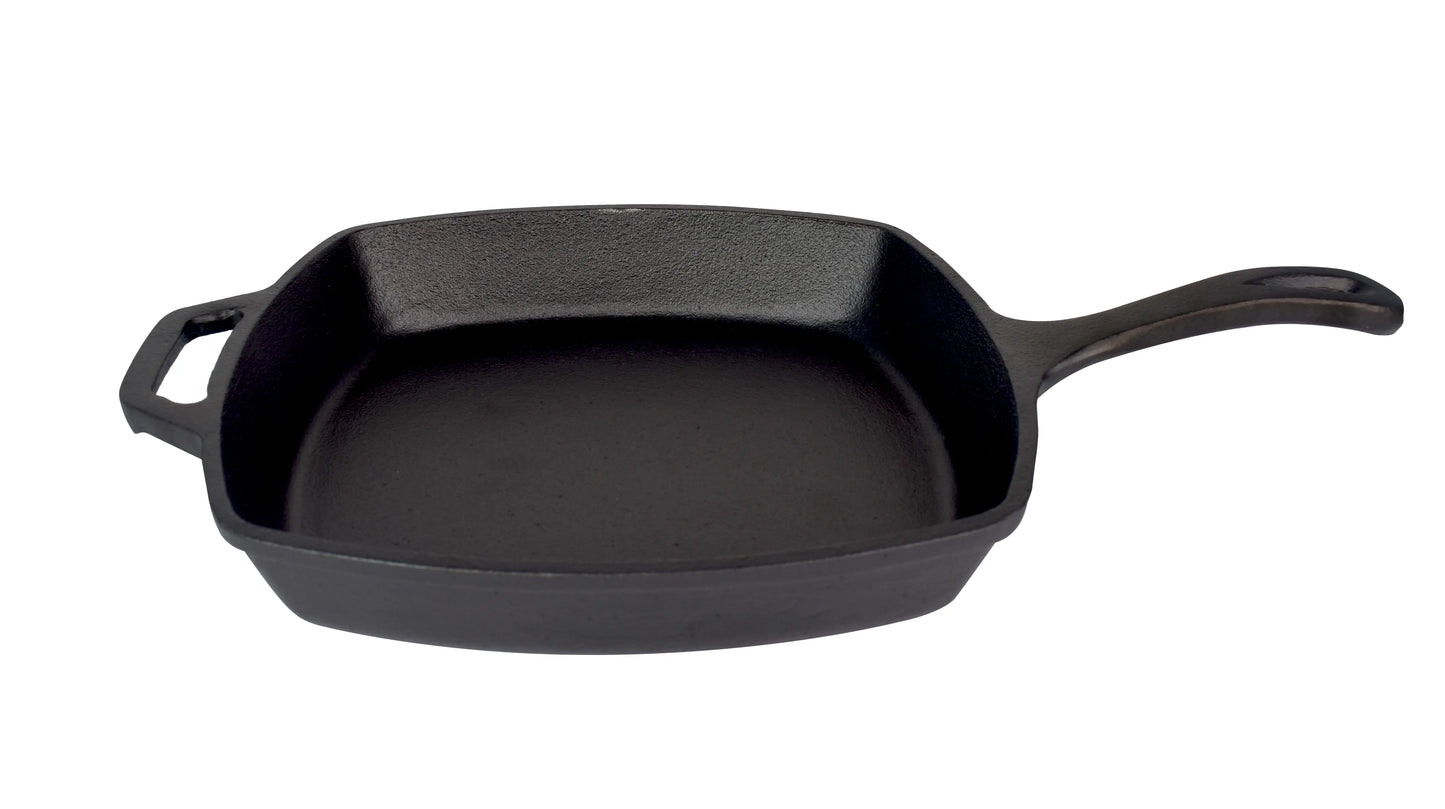 Jim Beam 10.5" Pre Seasoned Cast Iron Square Skillet