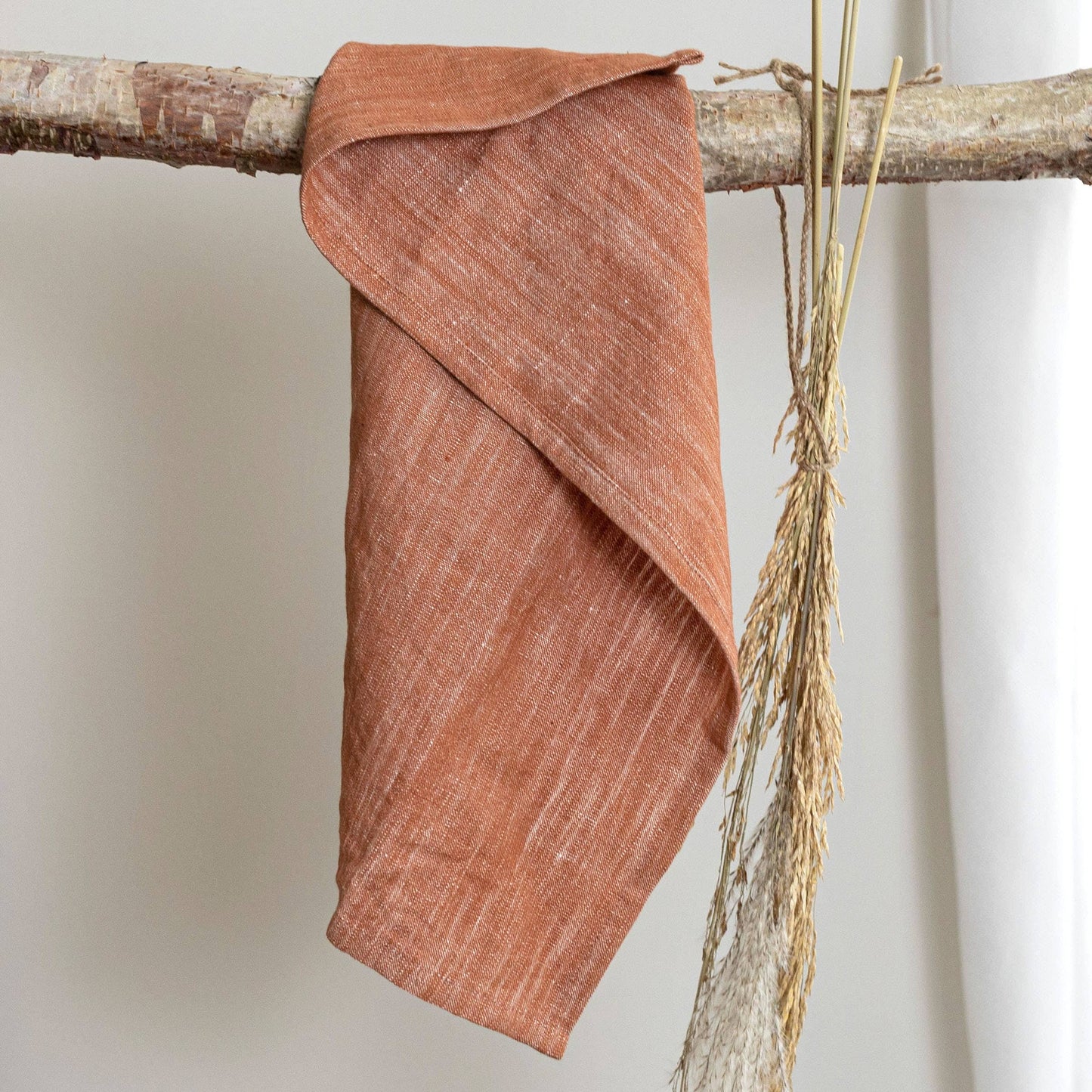 Fynn Linen Towel | Rust