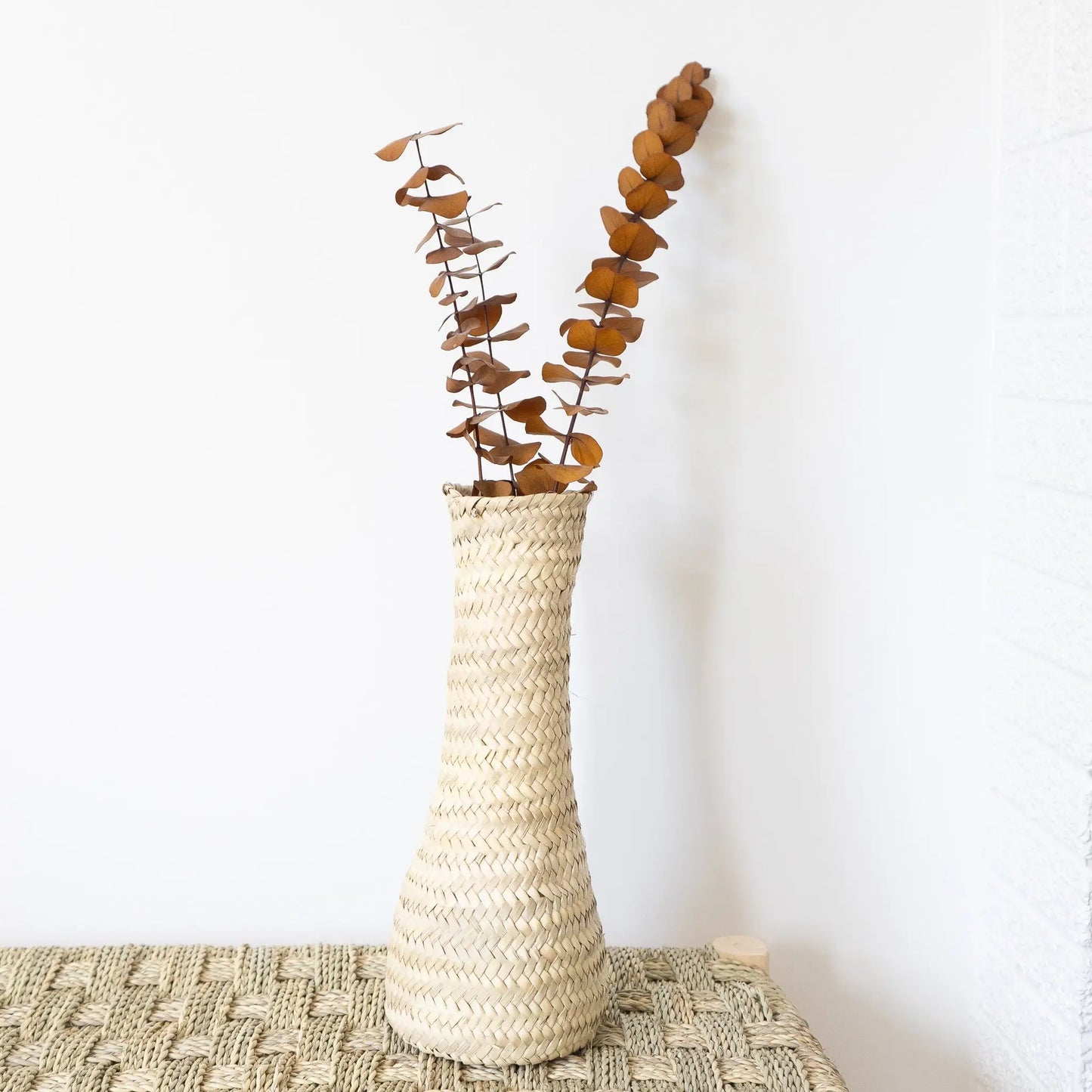 Handmade Straw Decorative Vase | Large