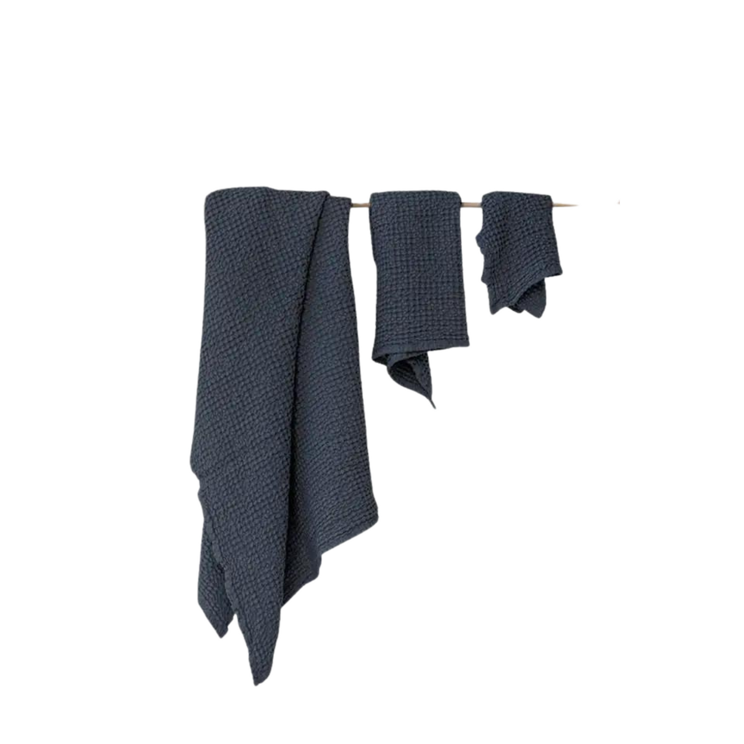 Waffle Towel Set | Dark Grey