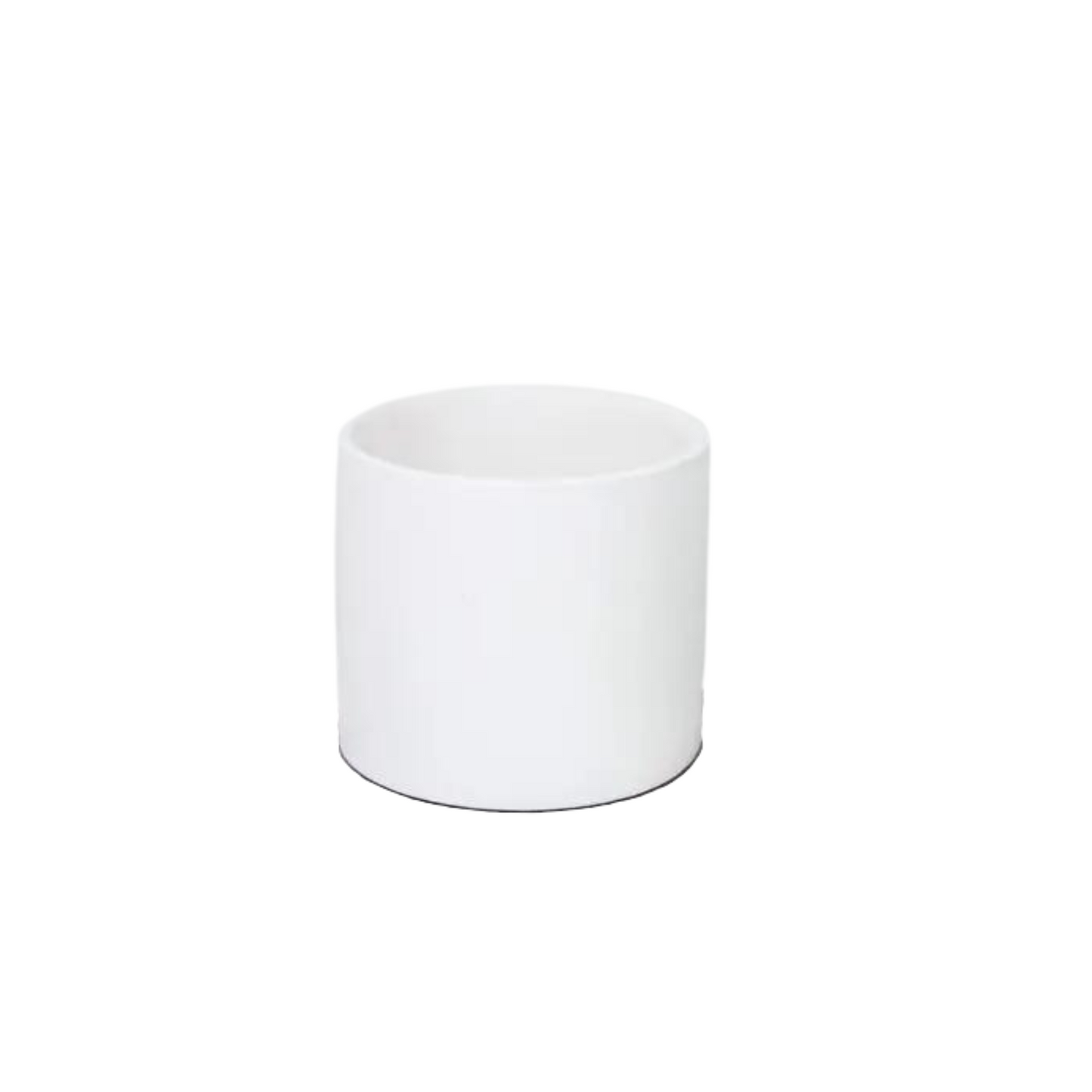 Matte White Terracotta Cylinder Planter Pot | 7"