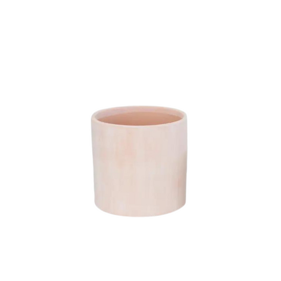 Terracotta Blush Pink Cylinder Planter | 7"