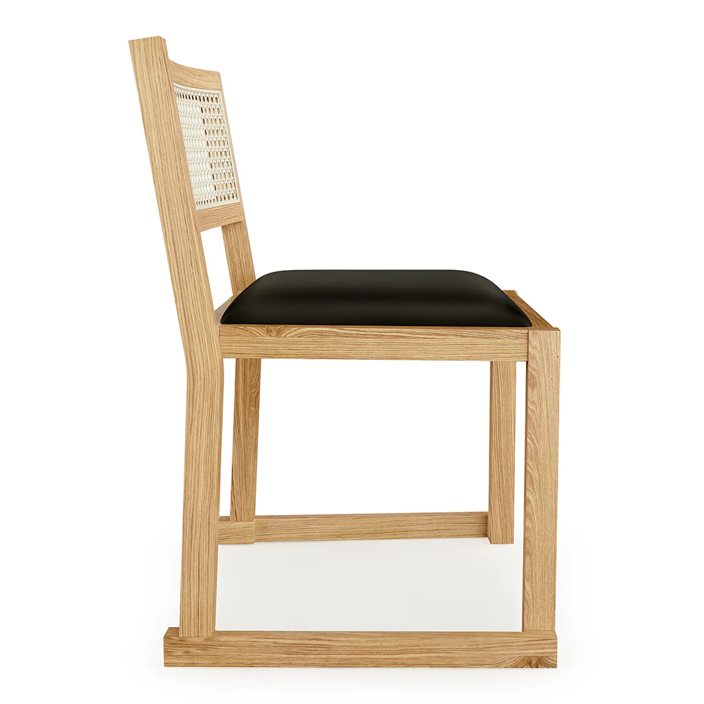 Eglinton Dining Chair White Oak/Vinyl Noir | Floor Sample