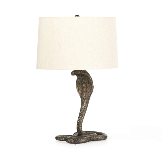 Snakur Table Lamp | Etched Antique