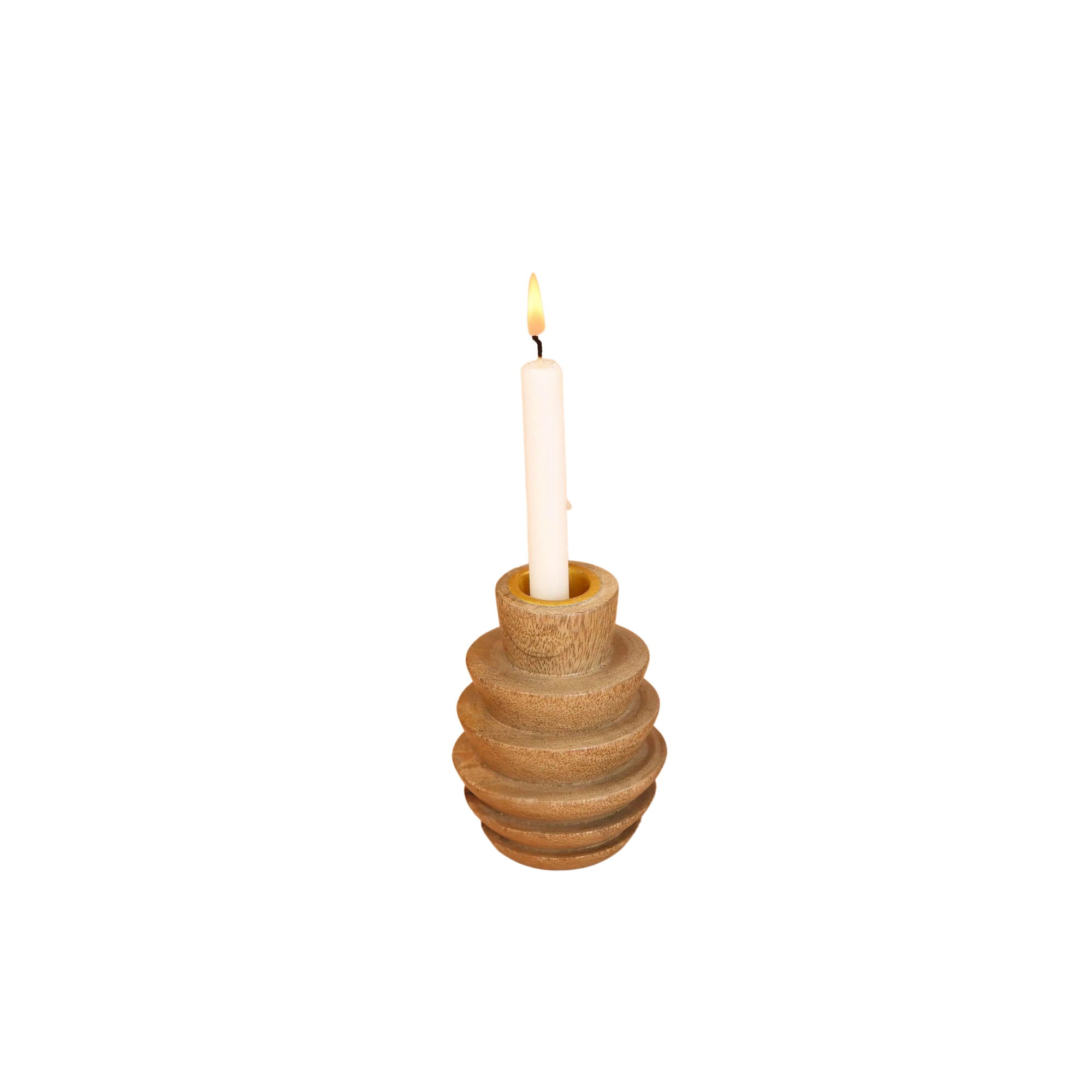 Handmade Mango Wood Wooden Taper Candle Holder