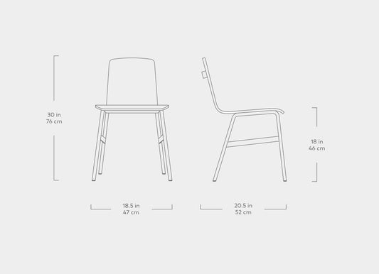 Lecture Dining Chair Upholstered Pixel Shale | Floor Sample