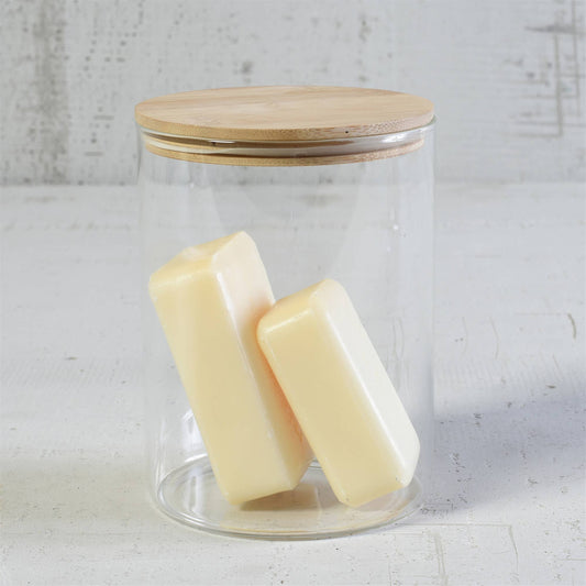 Finn Canister Large | Glass with Wood Lid