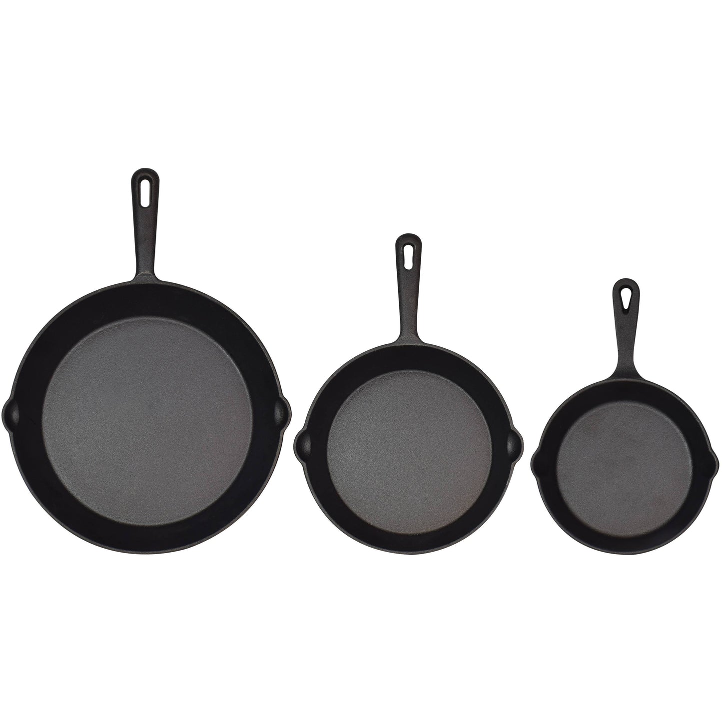 Jim Beam Set of 3 Pre Seasoned Cast Iron Skillets