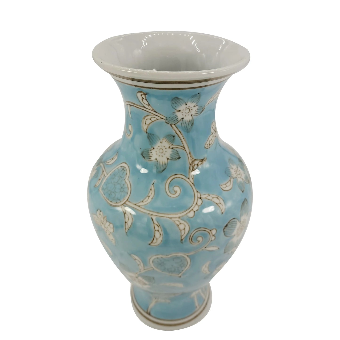 Light Blue & White Chinoiserie Vase