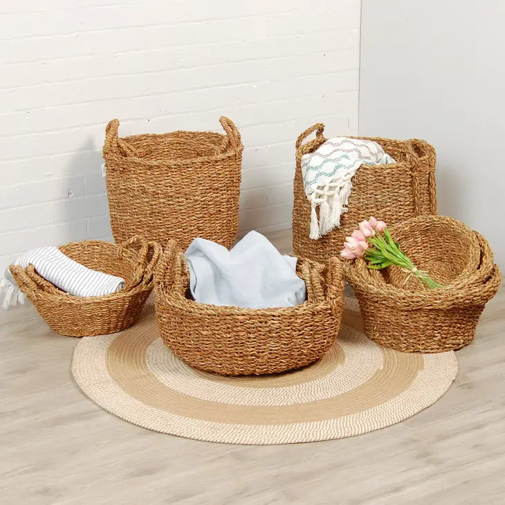 Square Seagrass Storage Baskets | Multiple Sizes