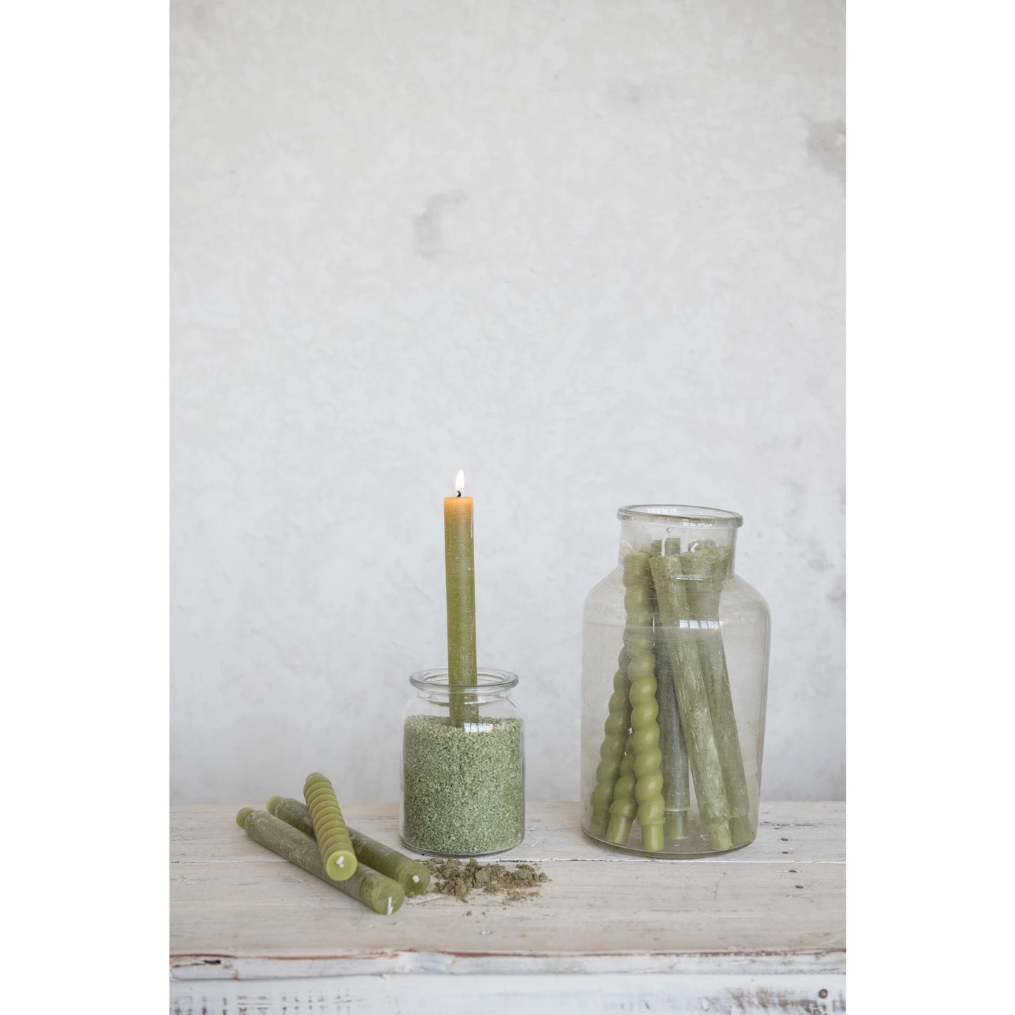 Load image into Gallery viewer, Unscented Taper Candles | Green
