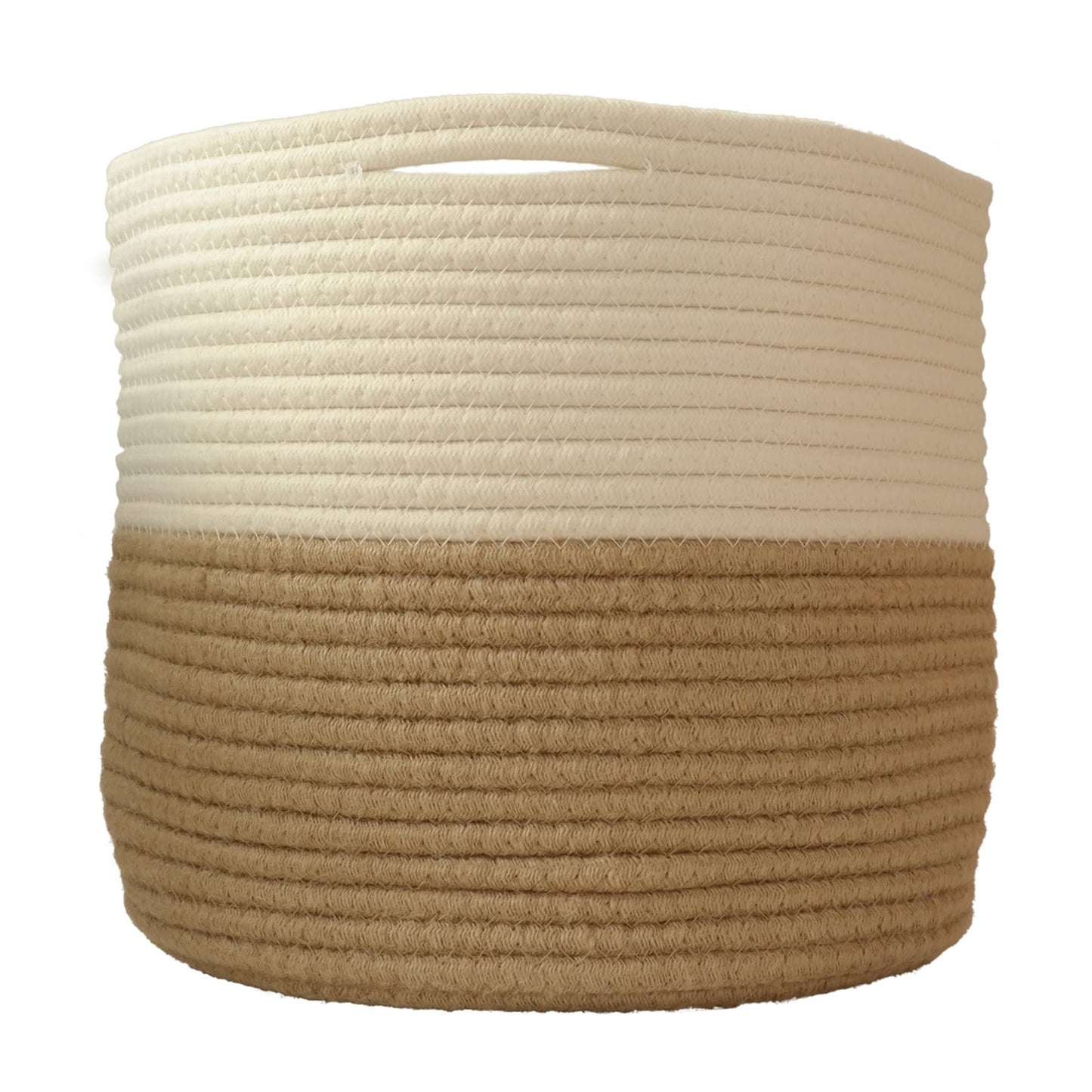 Cotton Rope Basket | White/Jute
