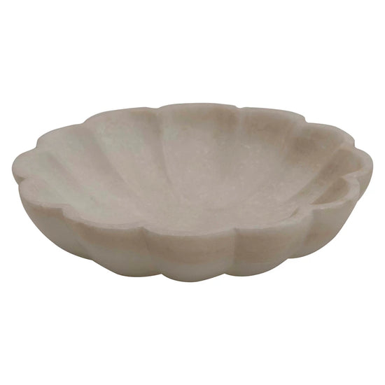 Carved Marble Flower Dish