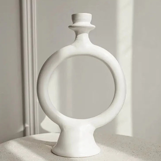 Marrakech White Ring Candle Holder