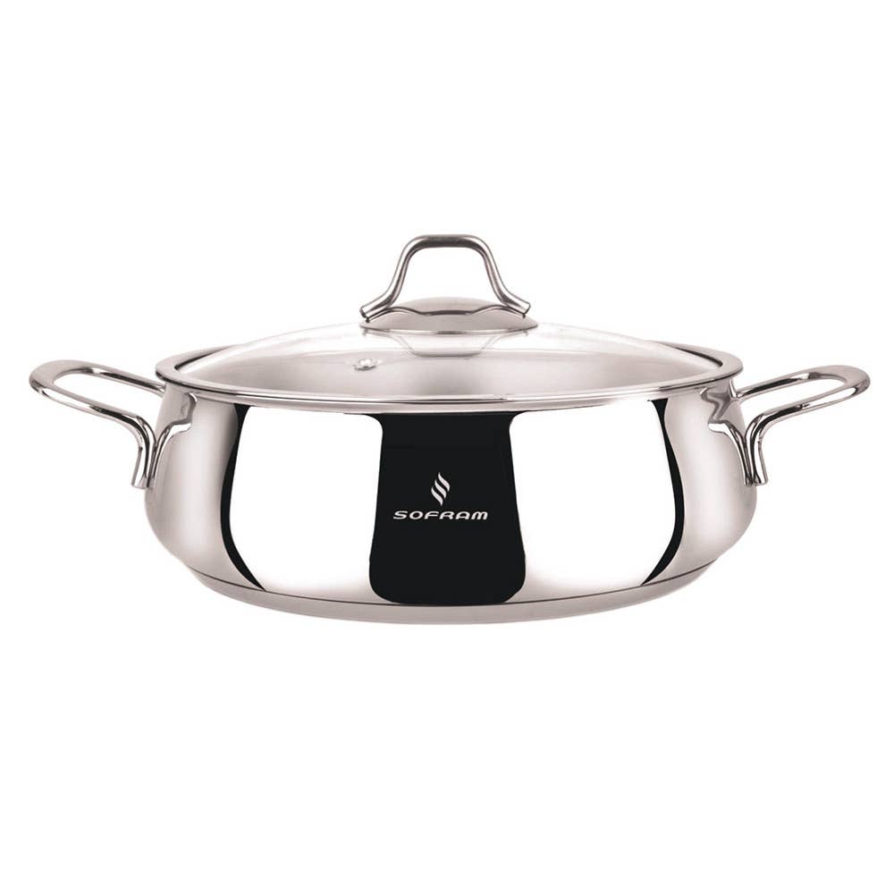 Stainless Steel Low Casserole Pot | 4 L