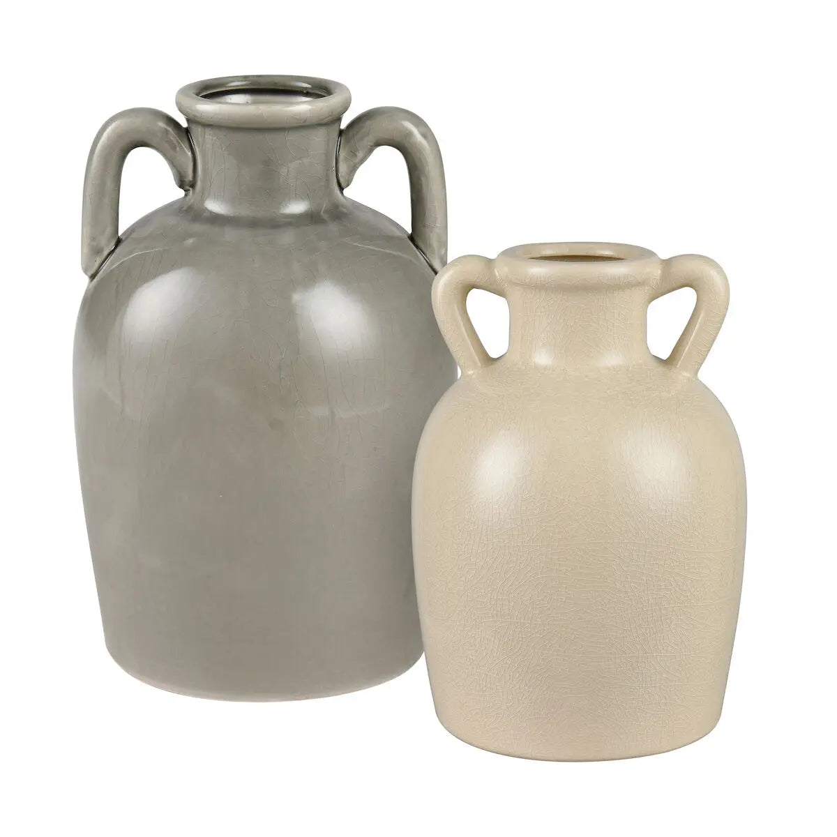 Babin Amphora Style Glazed Ceramic Vase | Large