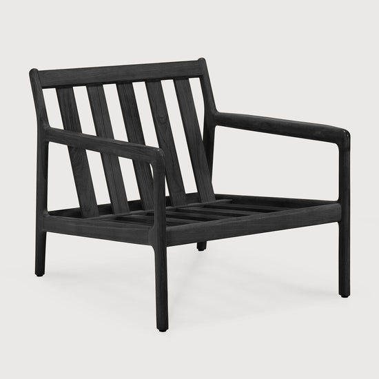 Jack outdoor lounge chair by Jacques Deneef | Teak Black | No Cushion