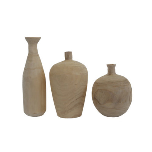 Paulownia Wood Vase | Large Natural