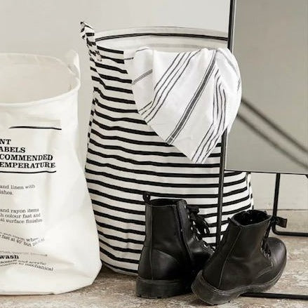 Load image into Gallery viewer, Laundry Bag | Black Stripes
